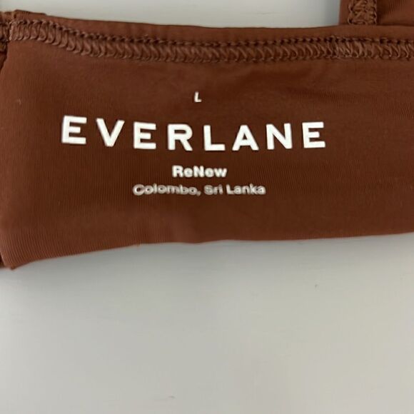 NWT Everlane ReNew The Triangle Bikini Top in Rosewood Size L - Picture 6 of 8